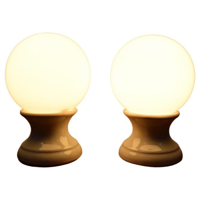 mid century table lamps 1960s set of 2 1