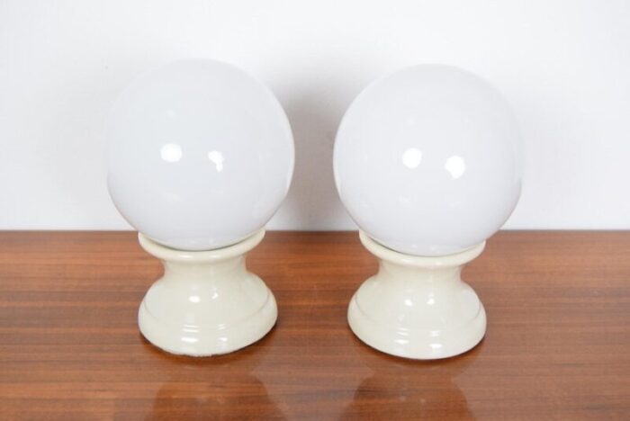 mid century table lamps 1960s set of 2 11