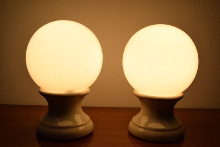 mid century table lamps 1960s set of 2 3