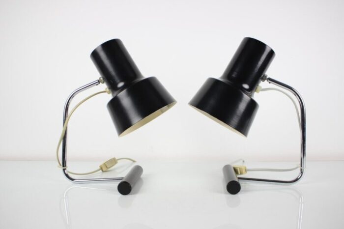 mid century table lamps by josef hurka for napako 1970s set of 2 3