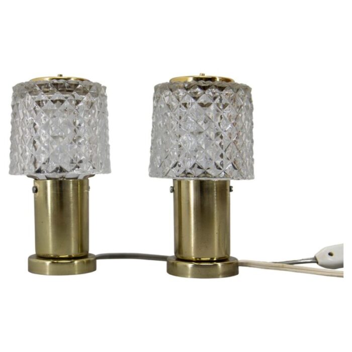 mid century table lamps from kamenicky senov 1970s set of 2 1