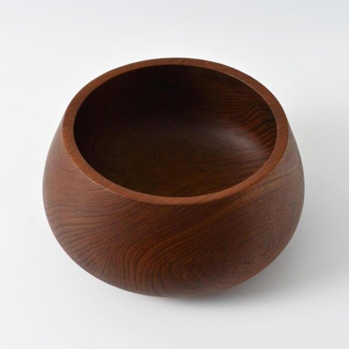 mid century teak bowl 1970s 1780