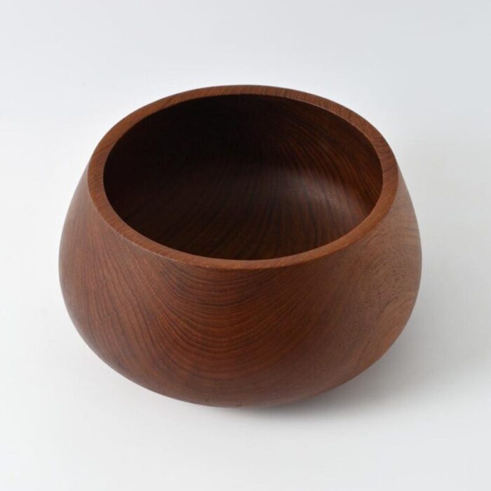 mid century teak bowl 1970s 3321