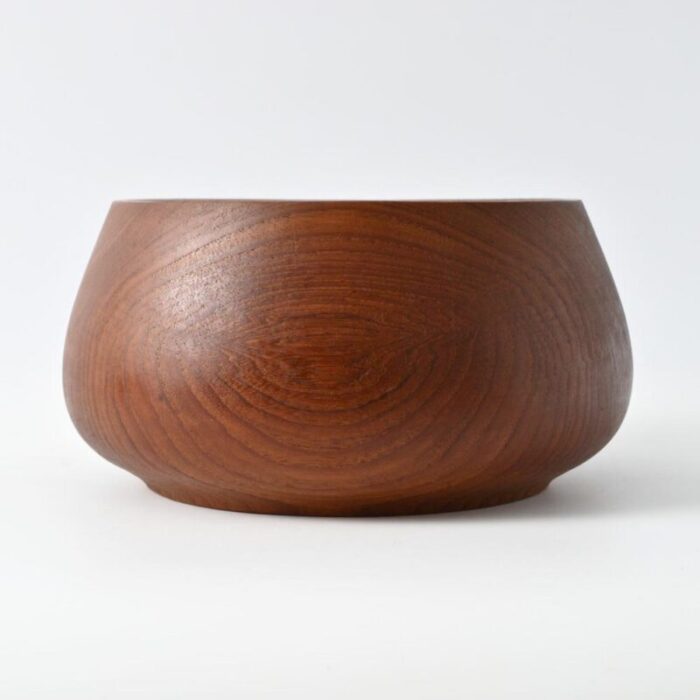 mid century teak bowl 1970s 4216