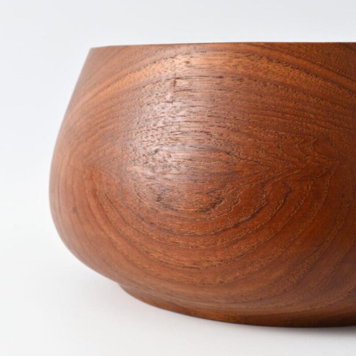 mid century teak bowl 1970s 5385