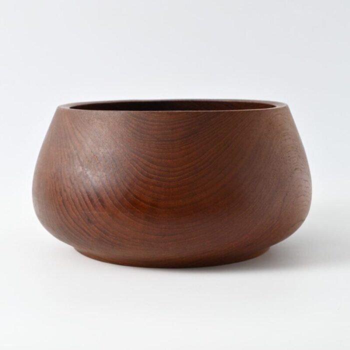 mid century teak bowl 1970s 7464