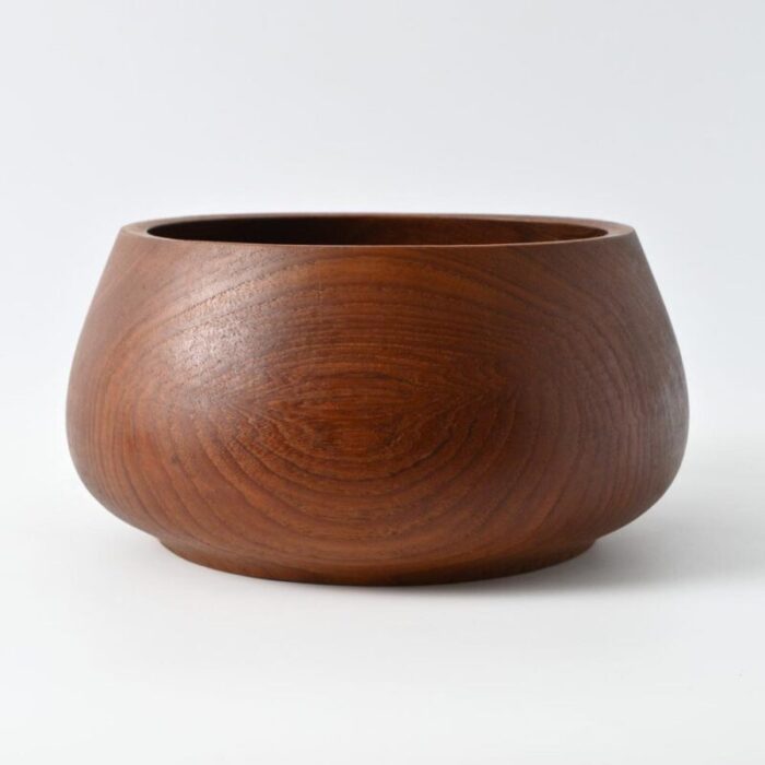 mid century teak bowl 1970s 7732