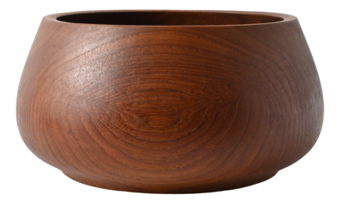 mid century teak bowl 1970s 9029