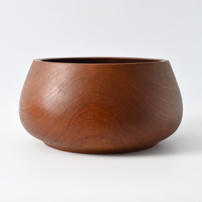 mid century teak bowl 1970s 9056