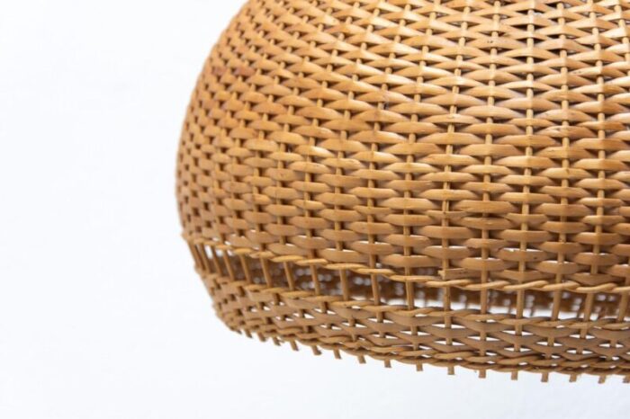 mid century wicker hanging chandelier from uluv 1960s 7