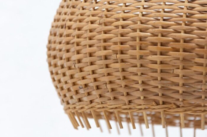 mid century wicker pendant lamp from uluv 1960s 10