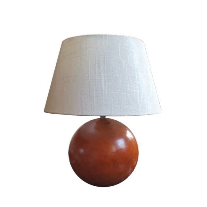 mid century wooden table lamp from i m t italy 1