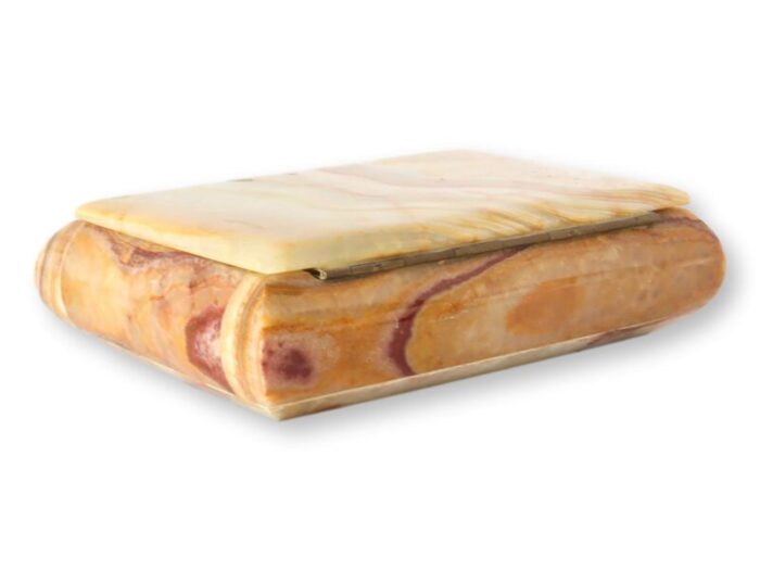 midcentury italian polished onyx box 7505