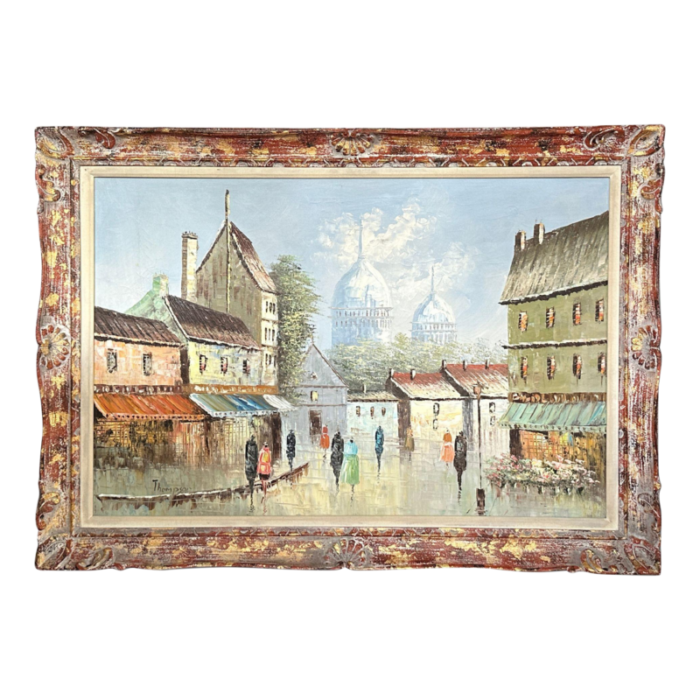 midcentury paris sacre cur and montmartre oil painting 8147