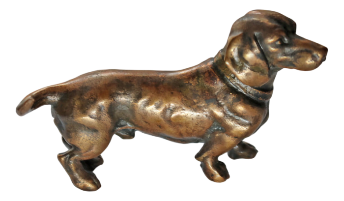 miniature bronze dog sculpture 1905 6894