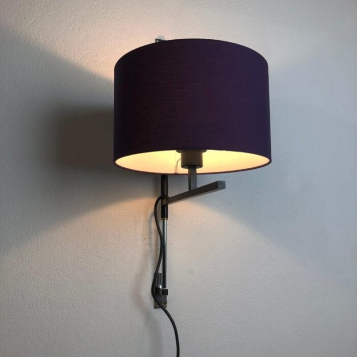 minimalist metal adjustable wall light from cosack germany 1960s 10