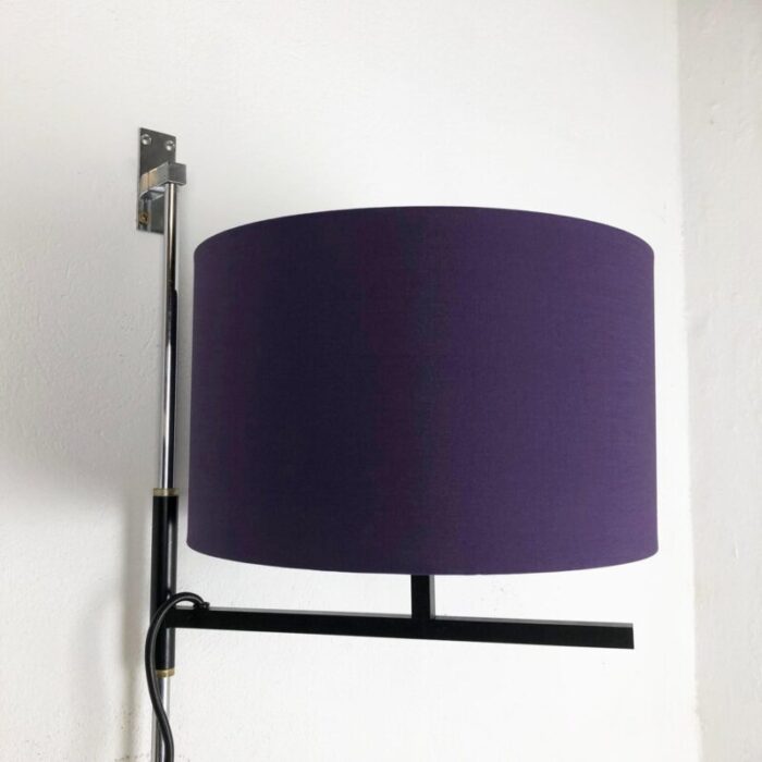 minimalist metal adjustable wall light from cosack germany 1960s 4