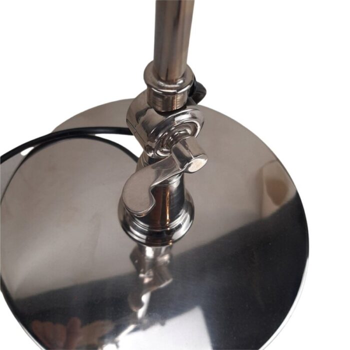 modern english chrome metal adjustable table lamp 1990s 5