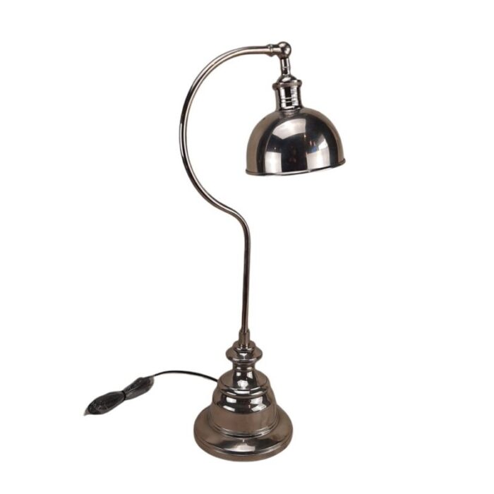 modern english chrome metal adjustable table lamp 1990s 8