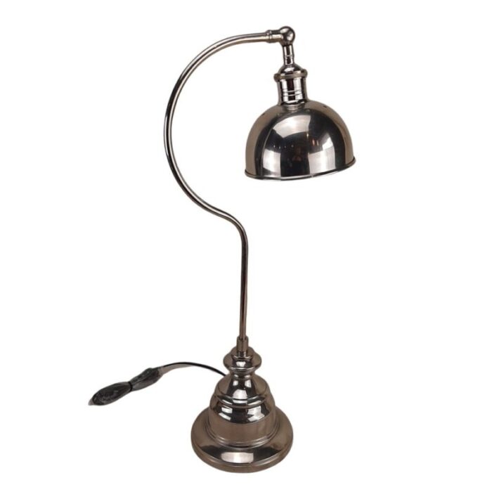 modern english chrome metal adjustable table lamp 1990s 9