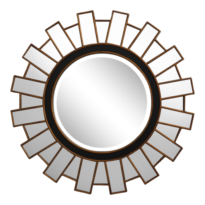 modern sunburst design multi panel decorative mirror 2855