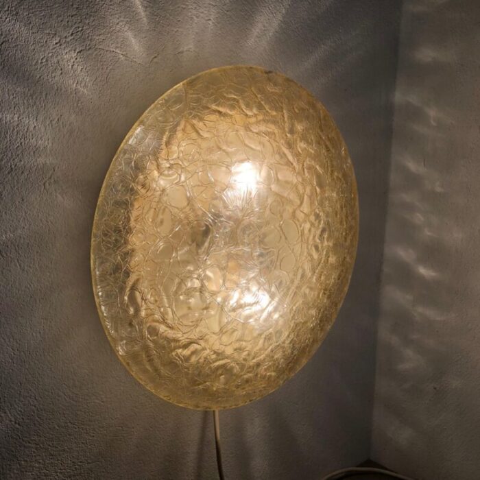 modernist glass metal wall light from doria lights germany 1970s 12