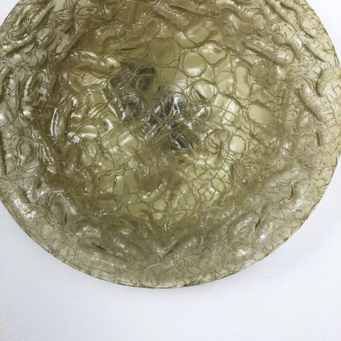 modernist glass metal wall light from doria lights germany 1970s 6