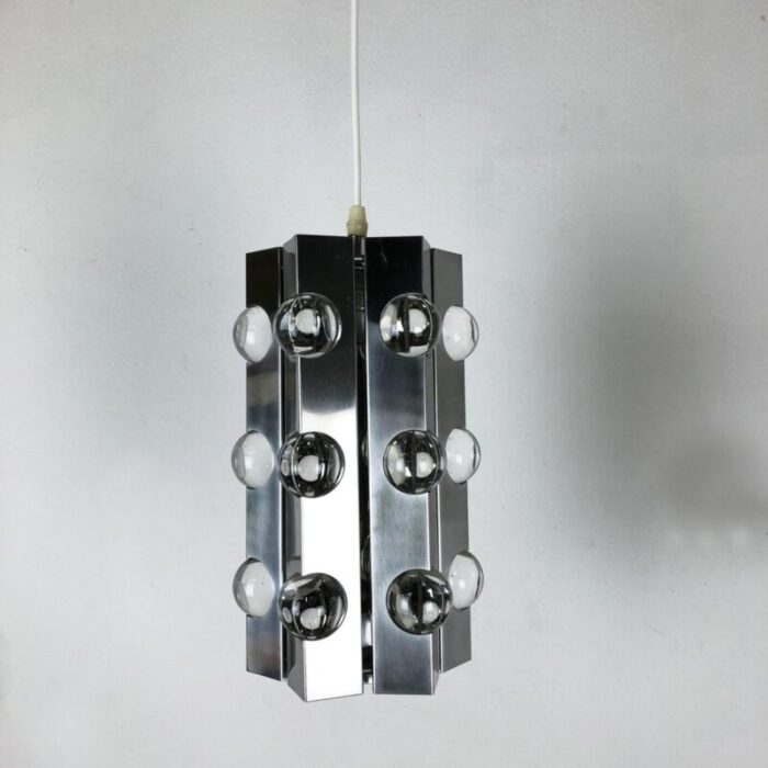 modernist silver sputnik hanging light from cosack lights 1970s set of 2 6