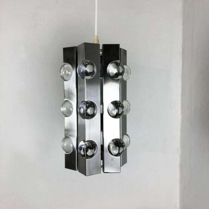 modernist silver sputnik hanging light from cosack lights 1970s set of 2 7