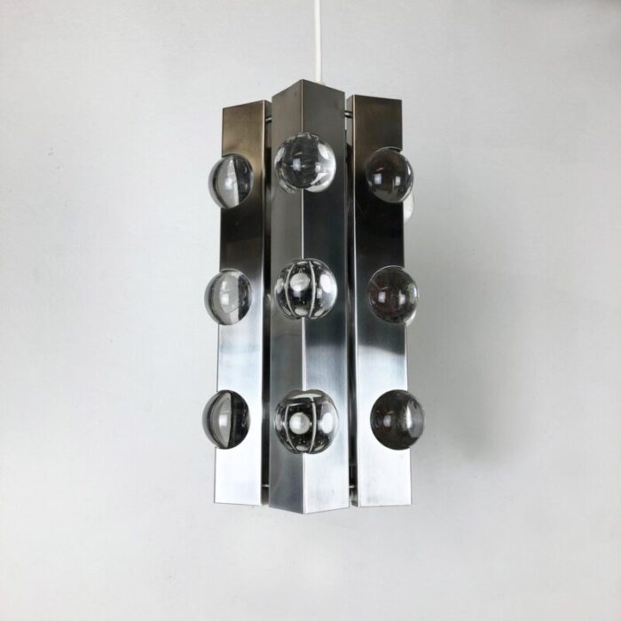 modernist silver sputnik hanging light from cosack lights 1970s set of 2 8