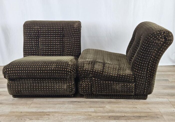 modular fabric chairs 1970s set of 3 5722