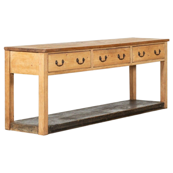 monumental english georgian country house pine potboard dresser base 1820s 1175