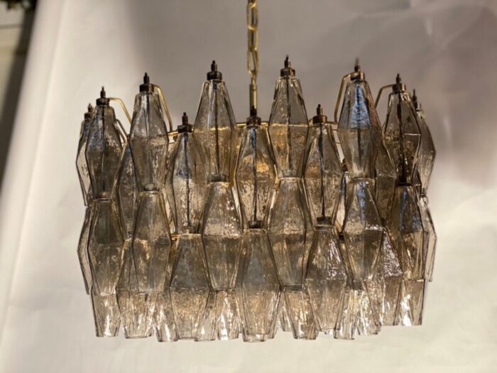 murano glass chandeliers by grey poliedri in the style of carlo scarpa 14