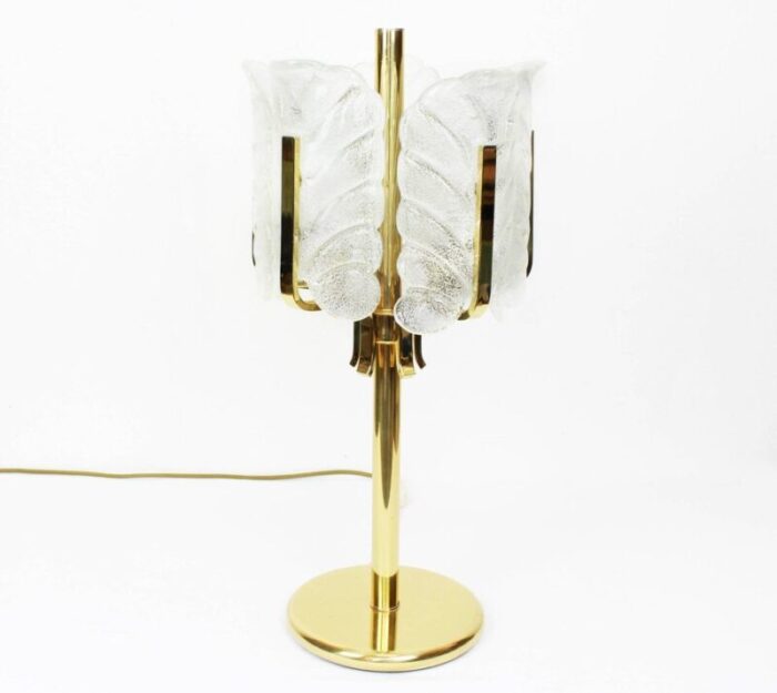 murano glass leaves table lamp by carl fagerlund for orrefors 1960s 3