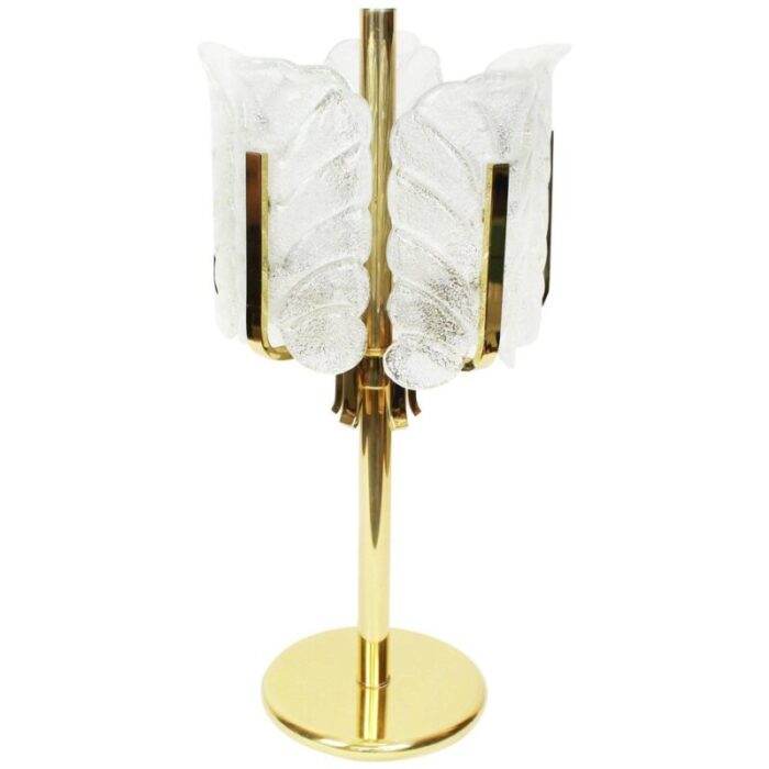 murano glass leaves table lamp by carl fagerlund for orrefors 1960s 7