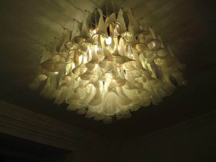 murano glass petal chandelier or flush mount 3