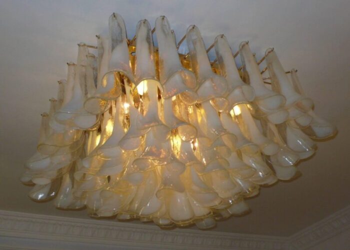 murano glass petal chandelier or flush mount 5