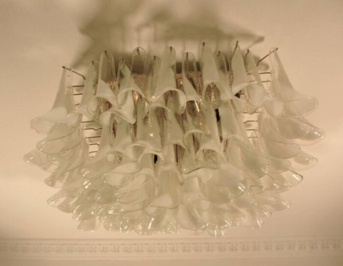 murano glass petal chandelier or flush mount 6