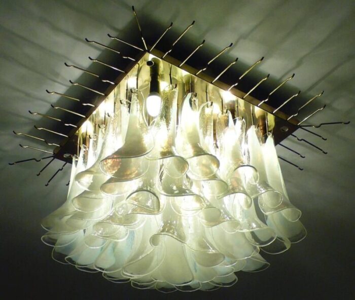 murano glass petal chandelier or flush mount 7