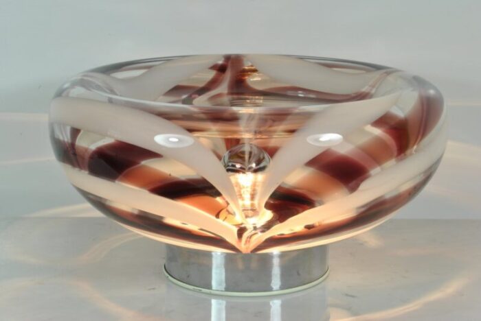 murano glass table lamp from mazzega italy 1970 8