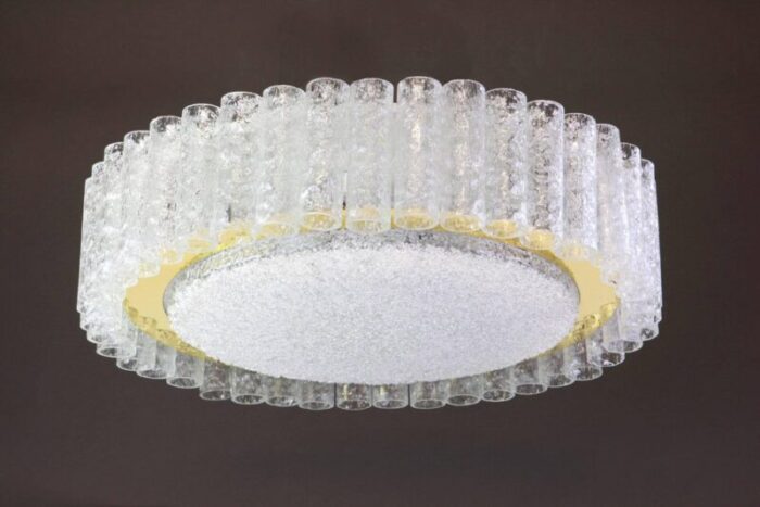 murano glass tubes flush mount from doria germany 1960s 5 2