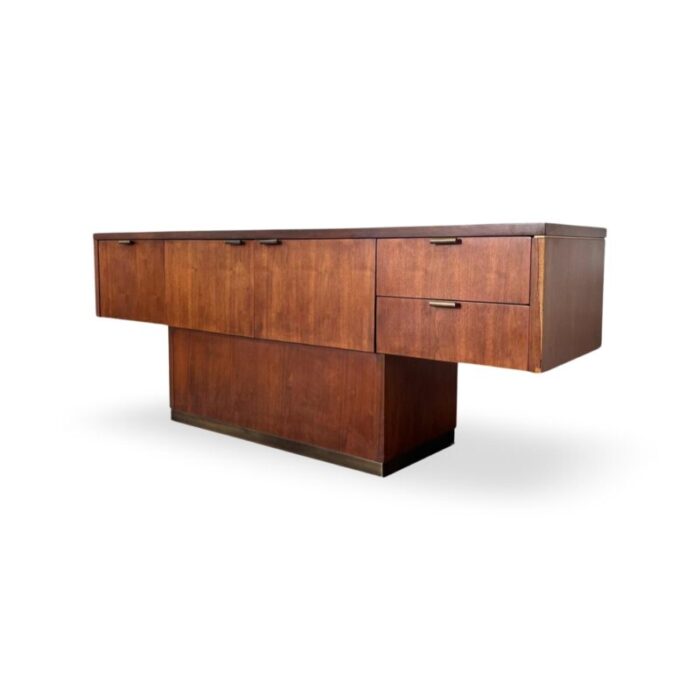 myrtle desk co cantilevered vintage mid century office credenza cabinet c 1960s 5947