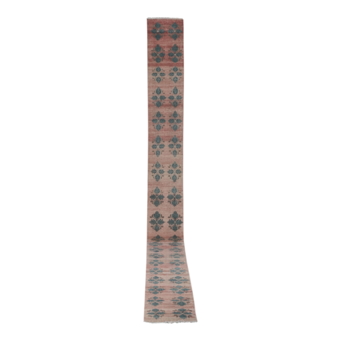 neoclassical style turkish oushak runner extra long hallway runner 6955