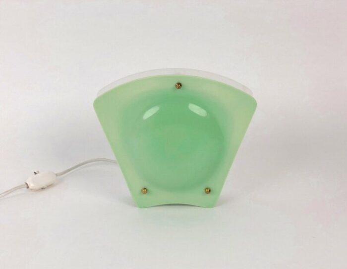 night light with green and white shades in plastic austria 1950s 2