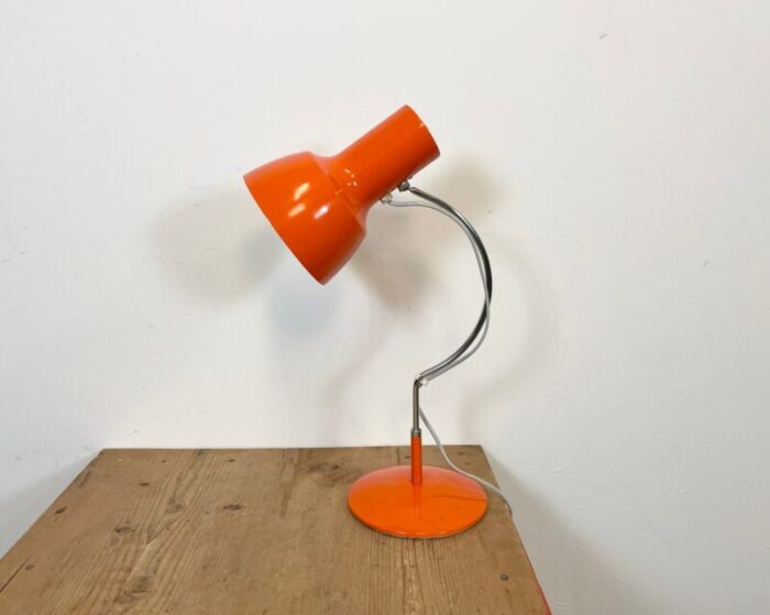 orange table lamp by josef hurka for napako 1960s 1