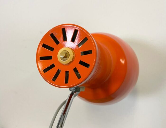 orange table lamp by josef hurka for napako 1960s 13