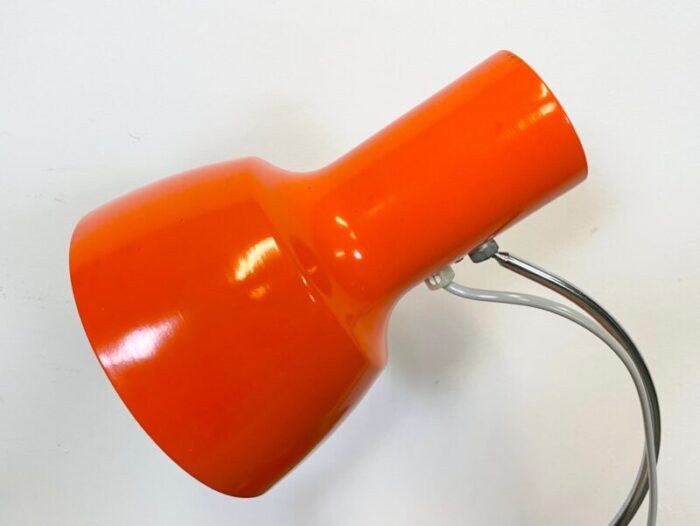 orange table lamp by josef hurka for napako 1960s 5