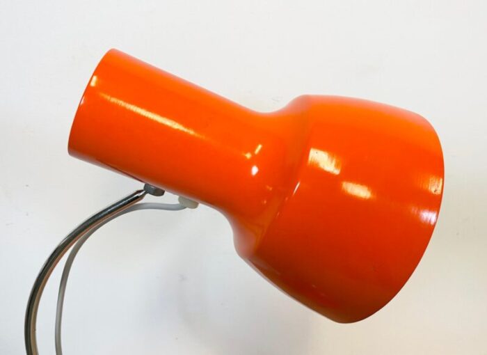 orange table lamp by josef hurka for napako 1960s 9