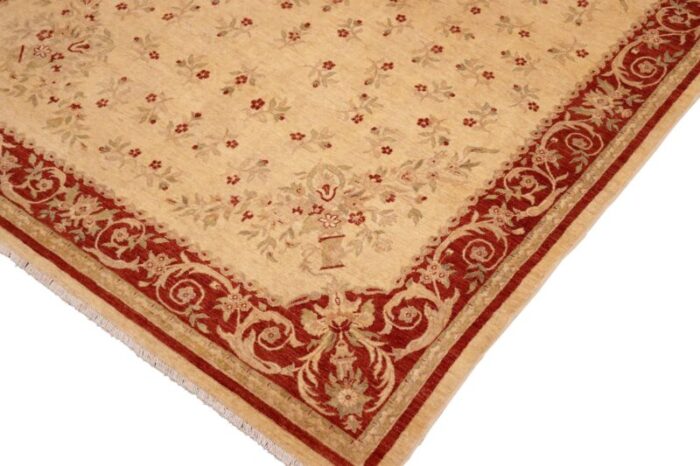 oriental ziegler beige rust hand knotted wool rug 80 x 102 1447