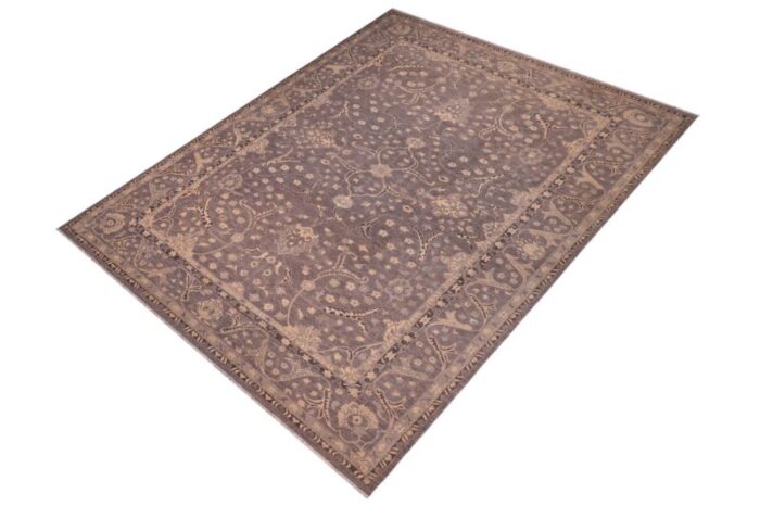 oriental ziegler gray beige hand knotted wool rug 99 x 138 5935